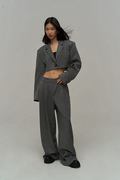 MAİ COLLECTİON Edwin Smoked Cross Culottes-kabát szett