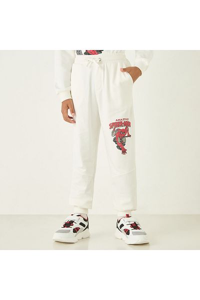 Marvel Spider-Man Print Joggers with Drawstring Closure