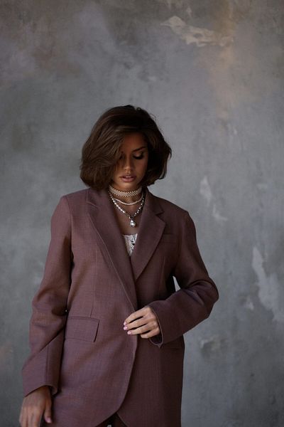 BOHEMAİ Set de jachete blazer din in maro Ponte