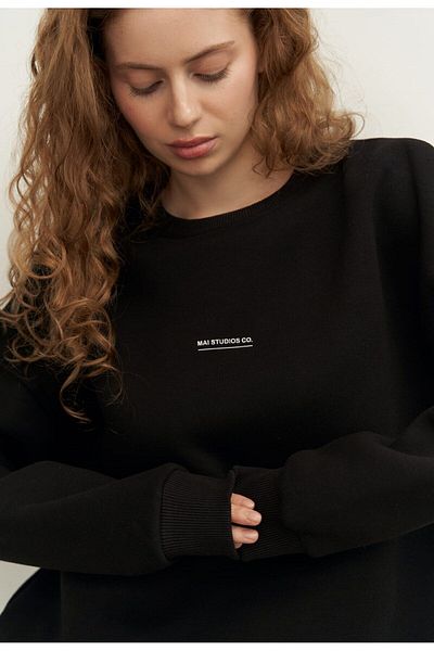 MAİ COLLECTİON Σετ φόρμας Mini Bike Black Crew Neck