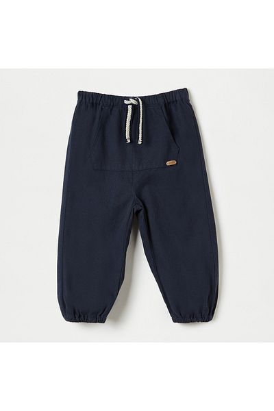 giggles Solid Pants with Drawstring Closure and Pockets