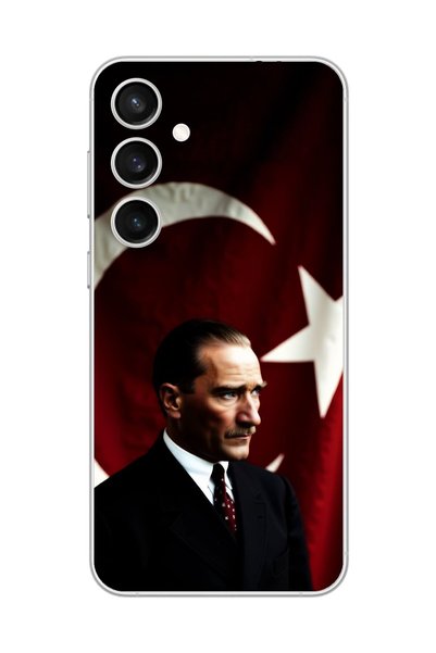 Dali Design Samsung Galaxy S23+ Compatible Transparent Case Ataturk 4 Designs