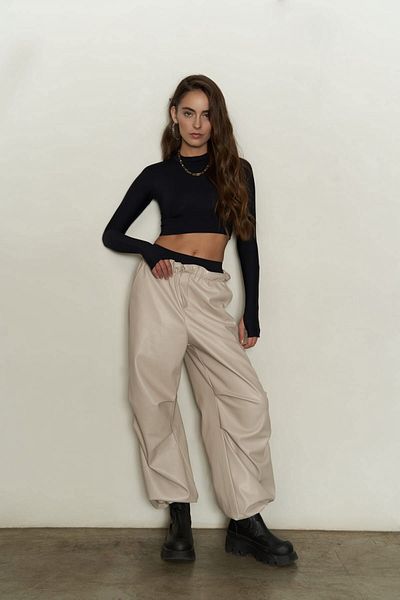 MAİ COLLECTİON Παντελόνι Dion Beige