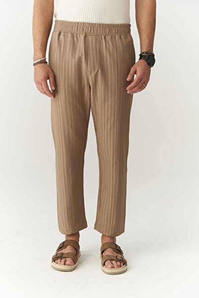 MAI STUDIOS CO. Robin Rachel Knitted Fabric Mink Trousers