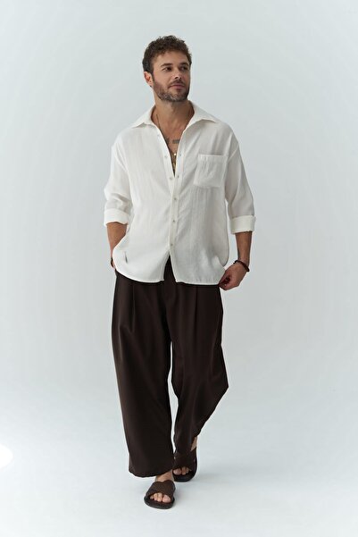 MAI STUDIOS CO. Jeremy Ecru férfi ing