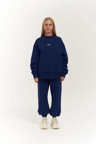 MAİ COLLECTİON Σετ αθλητικής φόρμας Romana Crew Neck Navy Blue