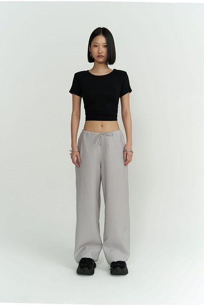 MAİ COLLECTİON Paris Gray Basic Trousers