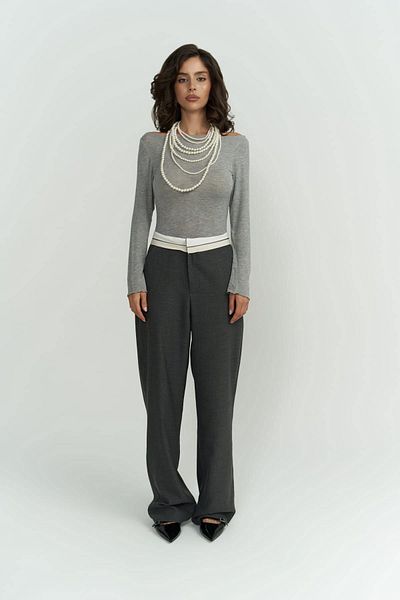 MAİ COLLECTİON Kalhoty Zelmira Smoked Reverse Belt
