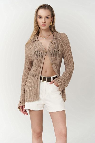 BOHEMAİ Elena Mink Knitwear Cardigan