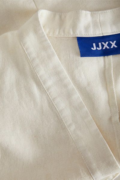 JJXX Women's Jxbreeze Linen Shirt with Lacing Detail 12270942   Ecru