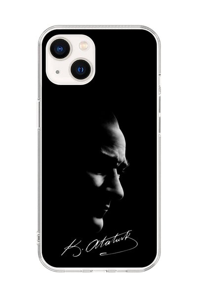 Dali Design حافظة شفافة متوافقة مع هاتف iPhone 13 Mini بتصميم أتاتورك 1