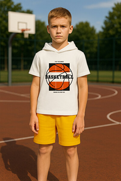 MYADA Преміум-капюшон Superior Баскетболіст з принтом, 2-х комплект для дітей...