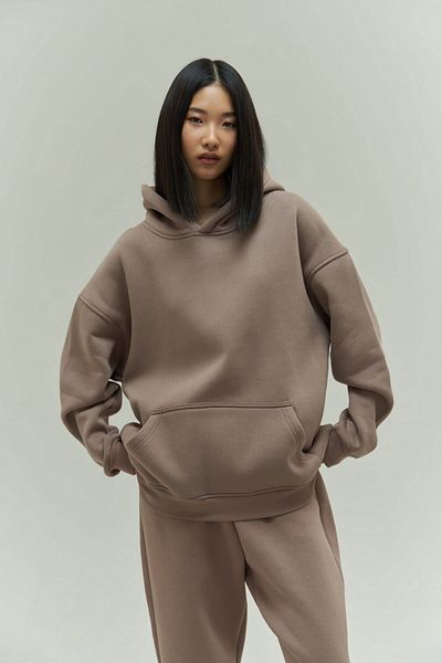 MAİ COLLECTİON Oversize tepláková souprava Gambol Taupe Grey