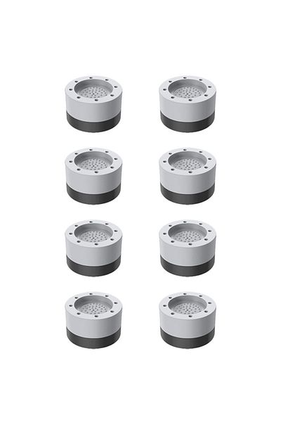 NEXTLY Set of 8 NEXTLY anti-slip feet for washing machine, gray/black