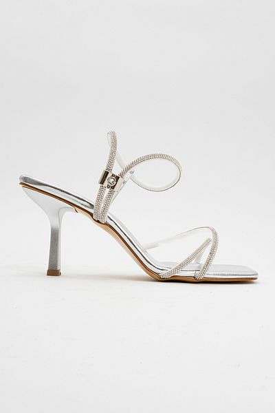 Ataköy Ayakkabı WOMEN'S METALLIC STONE HEEL SHOES