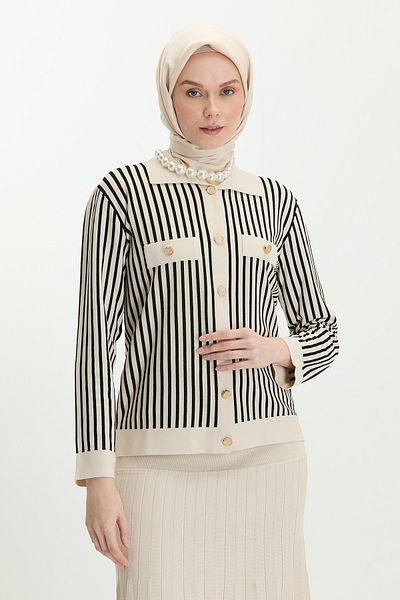 Setrms Striped Summer Knitwear Cardigan