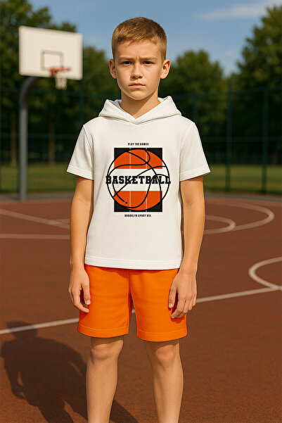 MYADA Преміум-капюшон Superior Баскетболіст з принтом, 2-х комплект для дітей...
