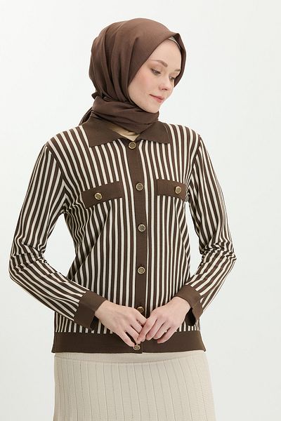 Setrms Striped Summer Knitwear Cardigan