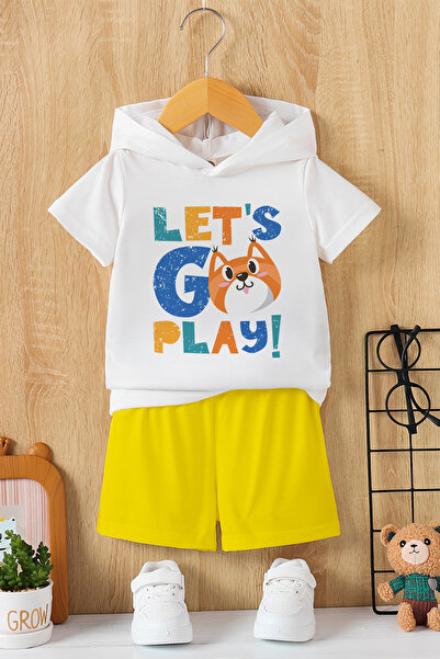 MYADA Novi sezonski hoodie Let's Play Fox Štampano 2-dijelni dečiji set 23322