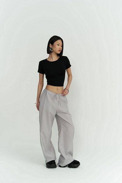 MAİ COLLECTİON Paris Gray Basic Trousers