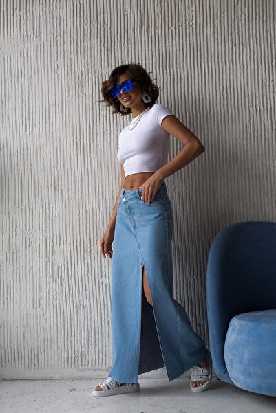 MAI STUDIOS CO. Claris Blue Cross farmerszoknya