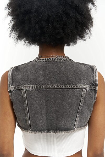 MAI STUDIOS CO. Regina Smoked Denim Vest