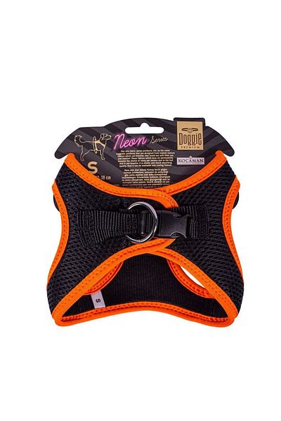 Doggie Cool Woven Neon Small Breed Chest Collar Orange 32-38 cm (Ang-S)
