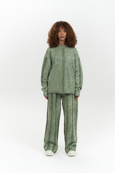 MAİ COLLECTİON Σετ φόρμας Briana Tie Dye Washed Green