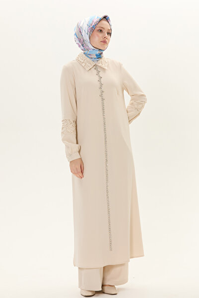 Setrms Dantelli Taş Detaylı Davet Takım