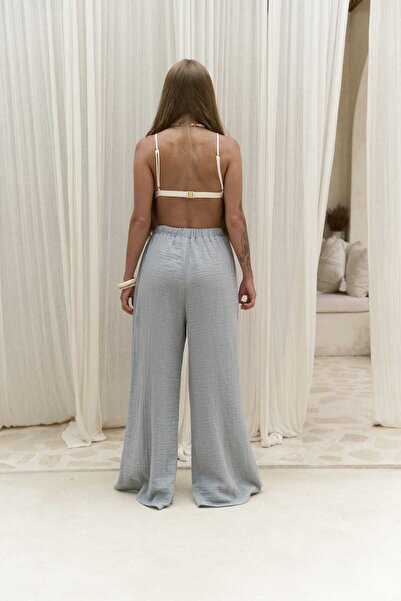 BOHEMAİ Gray Bima Trousers - Slit Detail