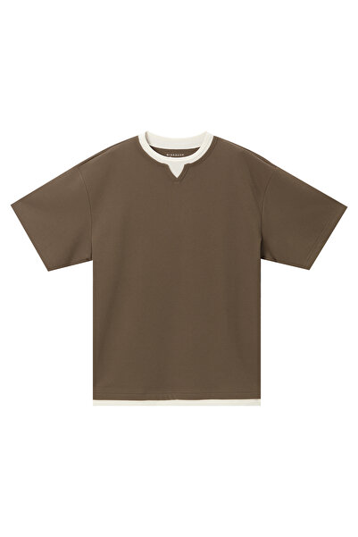 Giordano Men's Waffle Crew Neck Oversized Tee