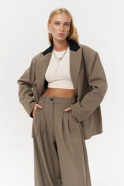 MAİ COLLECTİON Buller Belt Detail Khaki Trousers