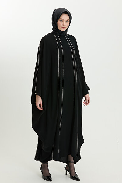 Setrms Taş Detaylı Abaya