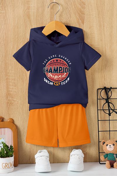 MYADA Premium Champion Basketball Team Printed 2-Piece Children's Set 19303