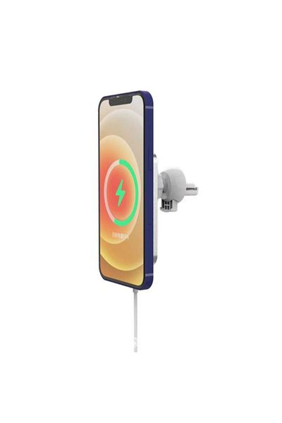 REDz Accessories Suport auto MagSafe, încărcare wireless, iPhone, alb