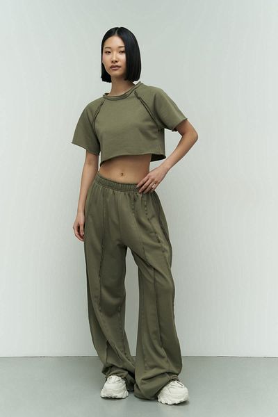 MAİ COLLECTİON Σετ φόρμας Marcio Khaki Crop