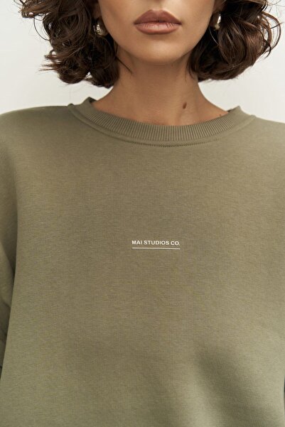 MAI STUDIOS CO. Σετ φόρμας Mini Bike Soft Khaki Crew Neck