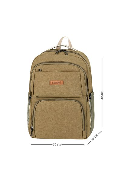 barberri Imported Waterproof Canvas Fabric Fully Lined School Backpack with Laptop Compartment and Water Bottle Compartment