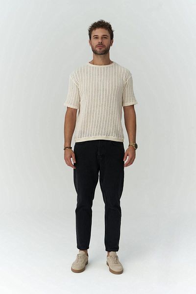 MAİ COLLECTİON Grant Schwarze Herren-Jeanshose