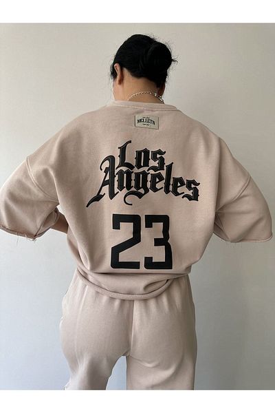 MAİ COLLECTİON Σετ φόρμας Los 23 Bone Oversize T-shirt