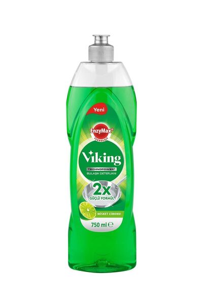 Viking TECHNOPOWER 3'lü Bulaşık Deterjanı Misket Limon, Kara İncir, Greyfurt 750 ml X 3 Adet