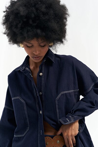 MAI STUDIOS CO. Tmavě modrá džínová bunda Zain