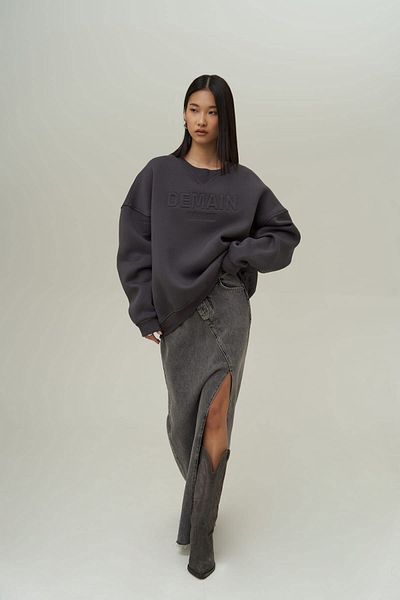 MAİ COLLECTİON Oversize mikina Demain Anthracite