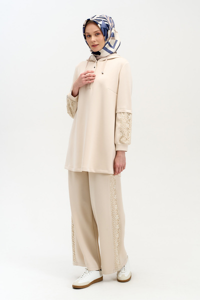 Setrms Dantelli Kapüşonlu Spor Takım