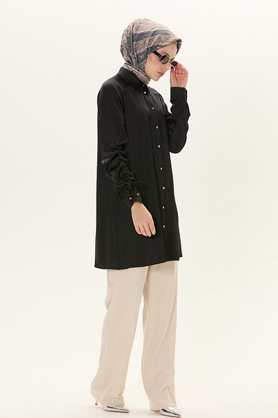 Setrms Tunic with Drawable Sleeves and Rope Detail