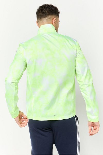 adidas Men Sportswear Fit Long Sleeves Running Jacket, Lime Green