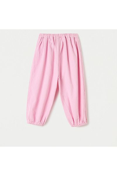 Juniors Textured Pants with Bow Accent