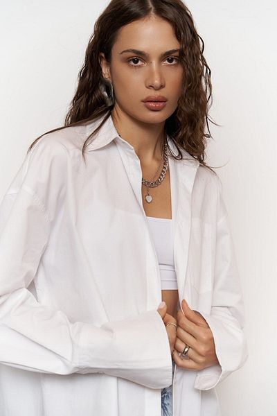 MAİ COLLECTİON Oversize bílá košile Avery