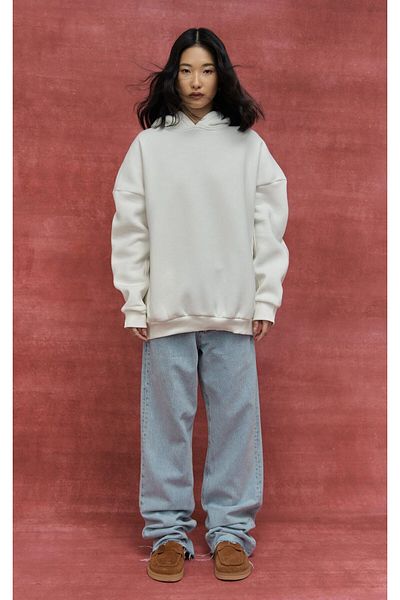 MC MAİ COLLECTİON Boundaries White Blue Hoodie Sweatshirt