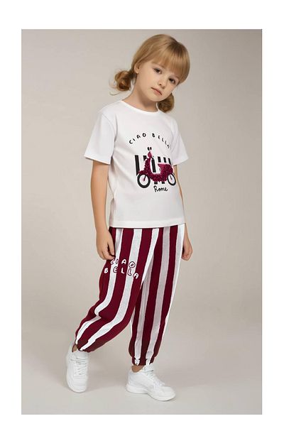 My Kids Wear Colorful Patterned Children's Bottom and Top Set
